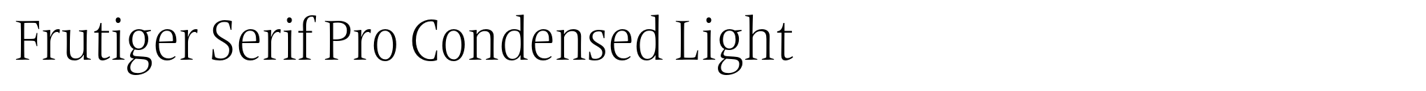 Frutiger Serif Pro Condensed Light image